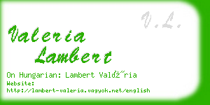 valeria lambert business card